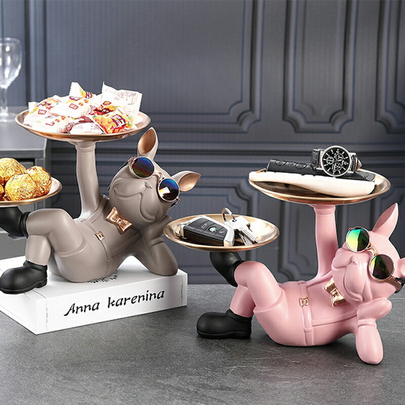 楽天市場】オブジェ ブルドッグ 収納 鍵置き トレイ 玄関 サングラス