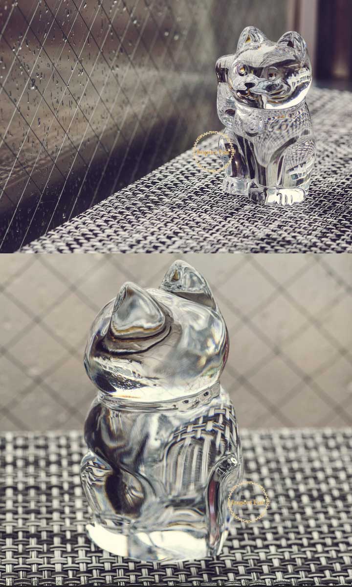 楽天市場】バカラ クリスタル 招き猫 Sサイズ ラッキー キャット