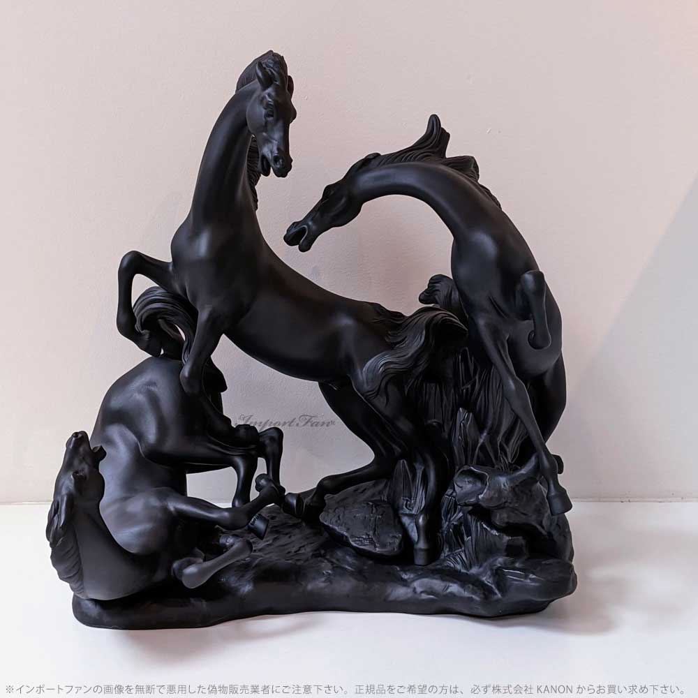 楽天市場】リヤドロ 三頭の馬 ブラック 世界限定制作数1000体 置物