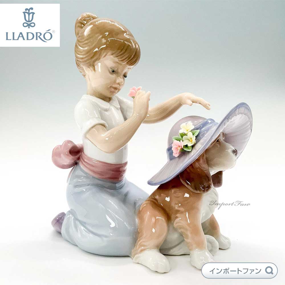 楽天市場】リヤドロ おめかししようね 少女 犬 6862 LLADRO AN ELEGANT