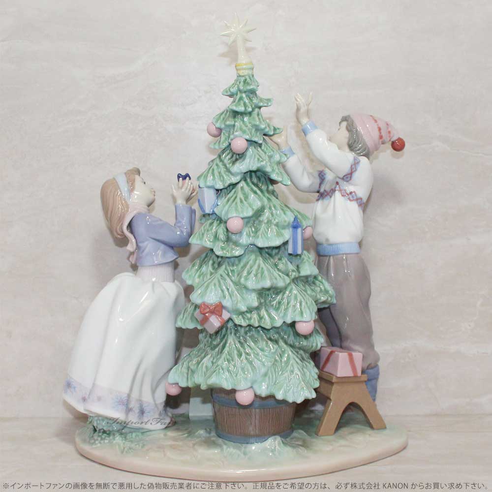 楽天市場】リヤドロ ツリーを飾ろう クリスマス 少年 少女 置物