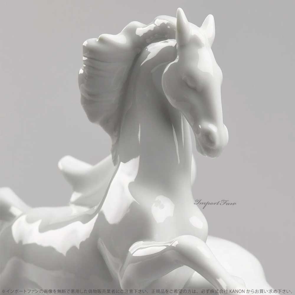 楽天市場】リヤドロ 駆ける馬 ホワイト ウマ 午 干支 置物 01008682