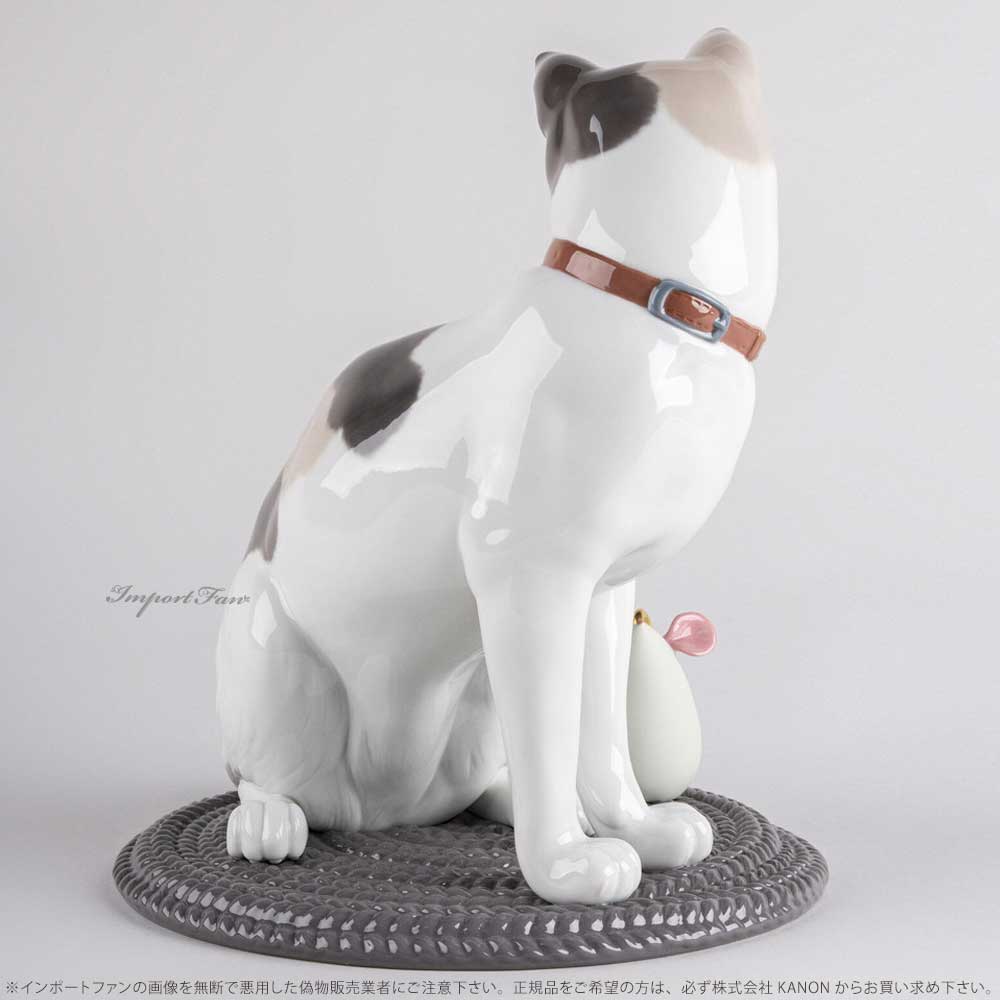 楽天市場】リヤドロ ネコとおもちゃ 猫 ネズミ 鼠 置物 01009547