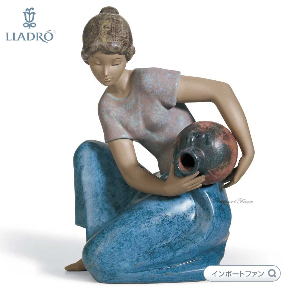 楽天市場】リヤドロ 水汲みの女性 グレス ブルー 01012336 LLADRO