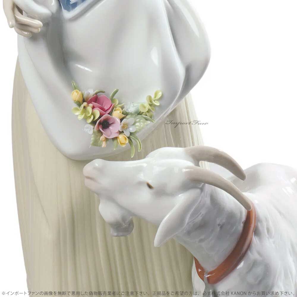 楽天市場】リヤドロ 羊飼いの少女 女性 山羊 ヤギ 置物 01009158