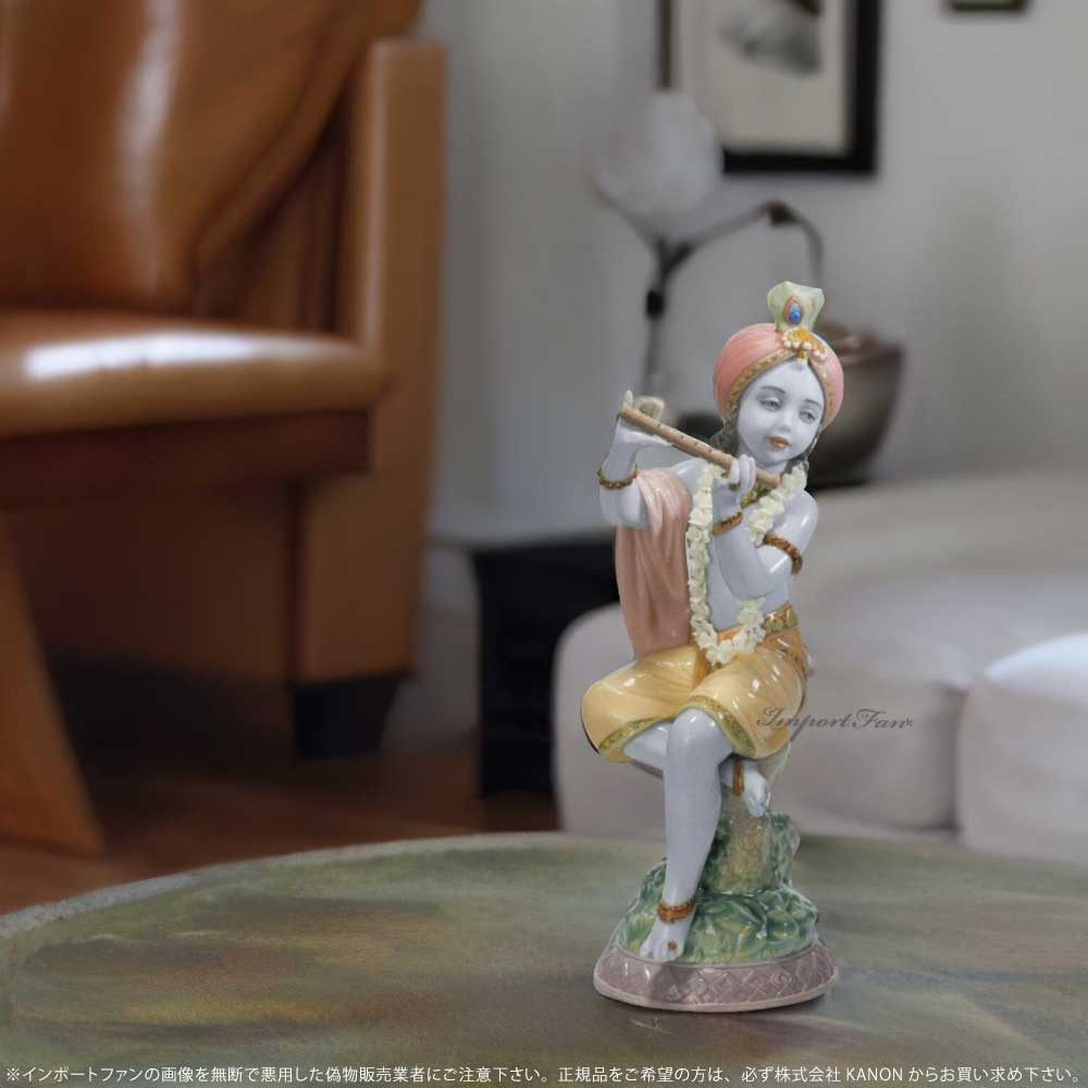 楽天市場】リヤドロ クリシュナ ヒンズー教 ヴィシュヌ神 置物