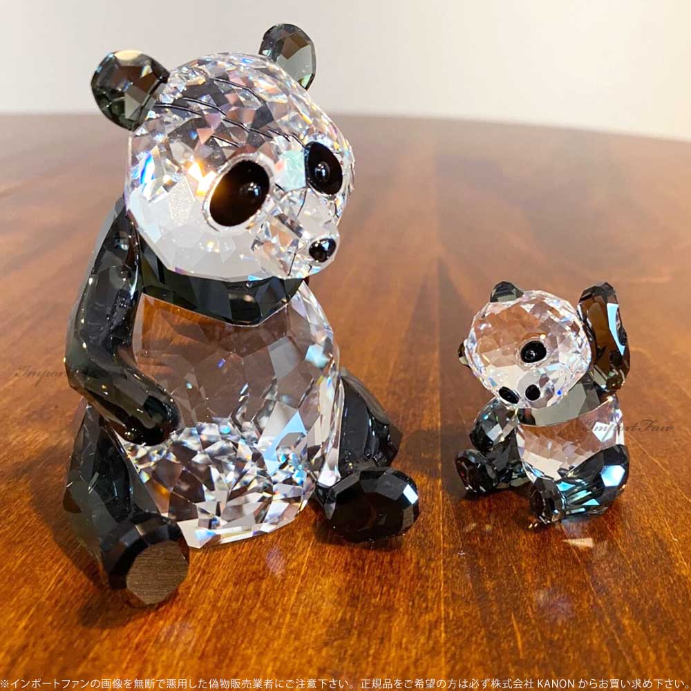 楽天市場】スワロフスキー パンダの親子 5063690 Swarovski 置物