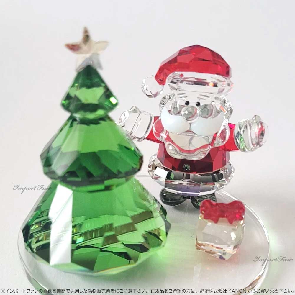 楽天市場】スワロフスキー クリスマスツリーとサンタ ガラスジャー