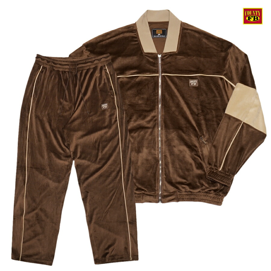 楽天市場】【送料無料】FB COUNTY VELOUR SET UP【BROWN】(M・L・XL