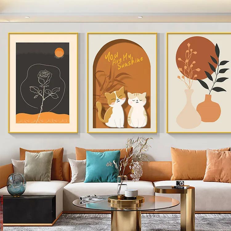 楽天市場】 アートパネル モダン 3枚セット フレーム付き 高品質印刷