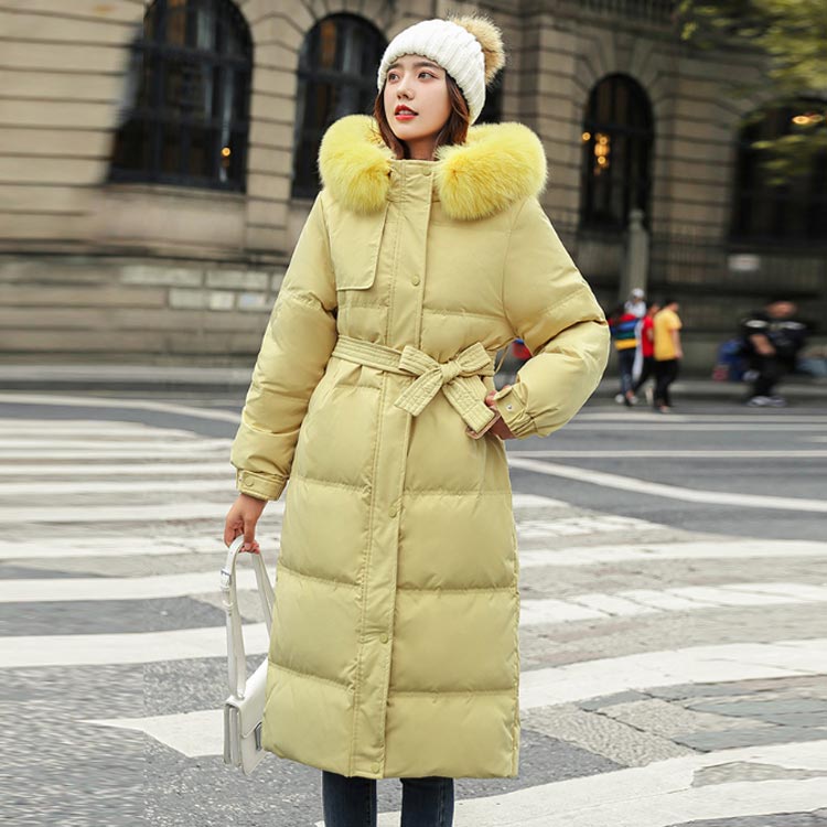 楽天市場】レディースベンチコート ロングダウンコートフード付き