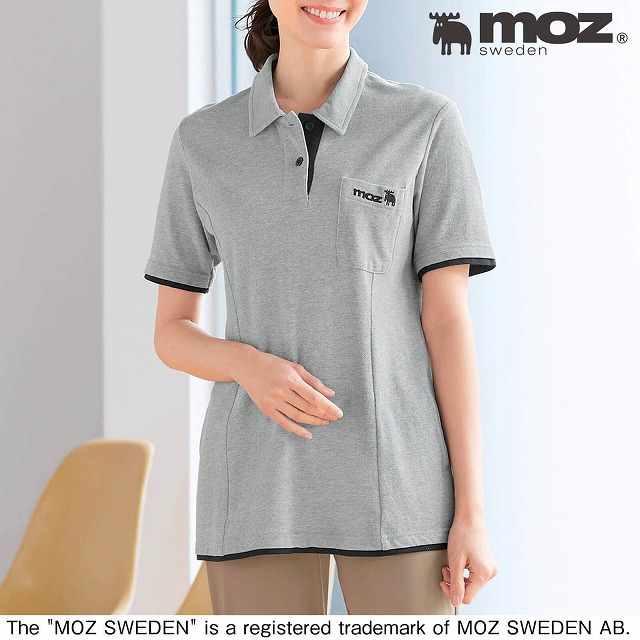 楽天市場】[moz モズ]コットン100%レイヤード風レディースポロシャツ綿