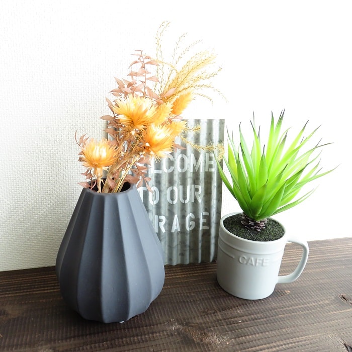 楽天市場】フラワーベース クールミューM 陶器 花瓶 花器 ダークグレー