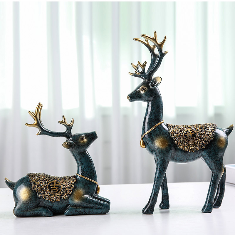 楽天市場】【楽天スーパーSALE☆限定4H 20%OFF】鹿の置物 2点セット