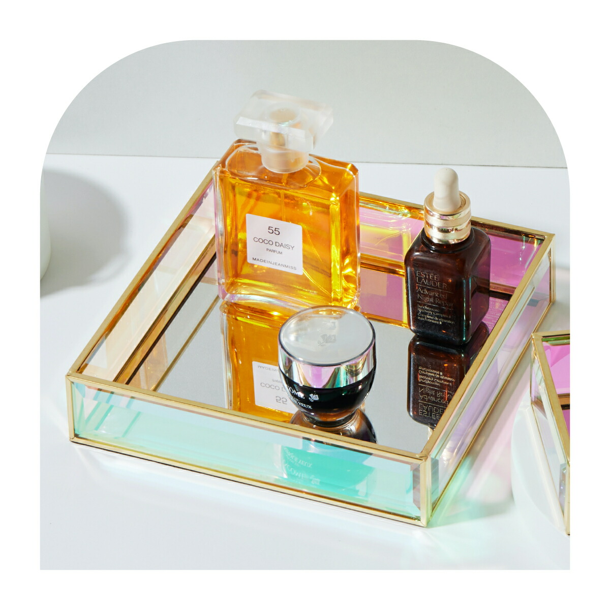 楽天市場】Moosy Life オーロラガラス ゴールド ミラー ジュエリー