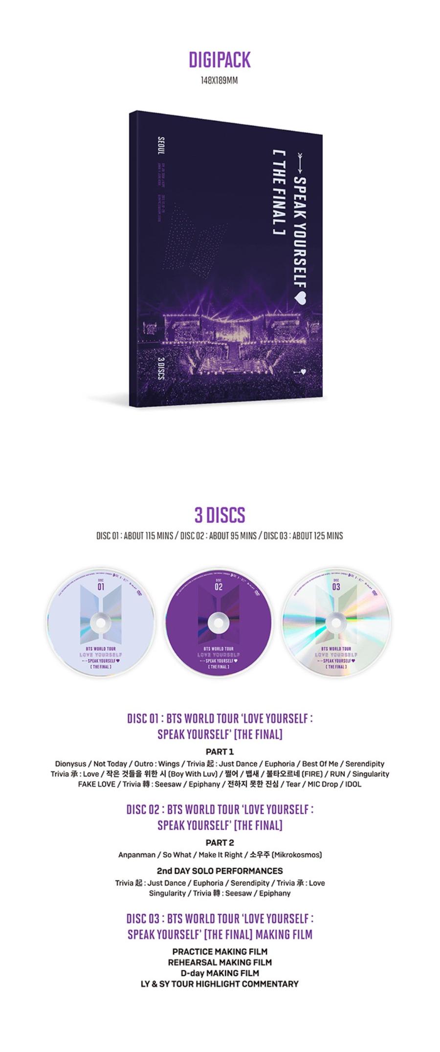 楽天市場】BTS WORLD TOUR 'LOVE YOURSELF : SPEAK YOURSELF' [THE