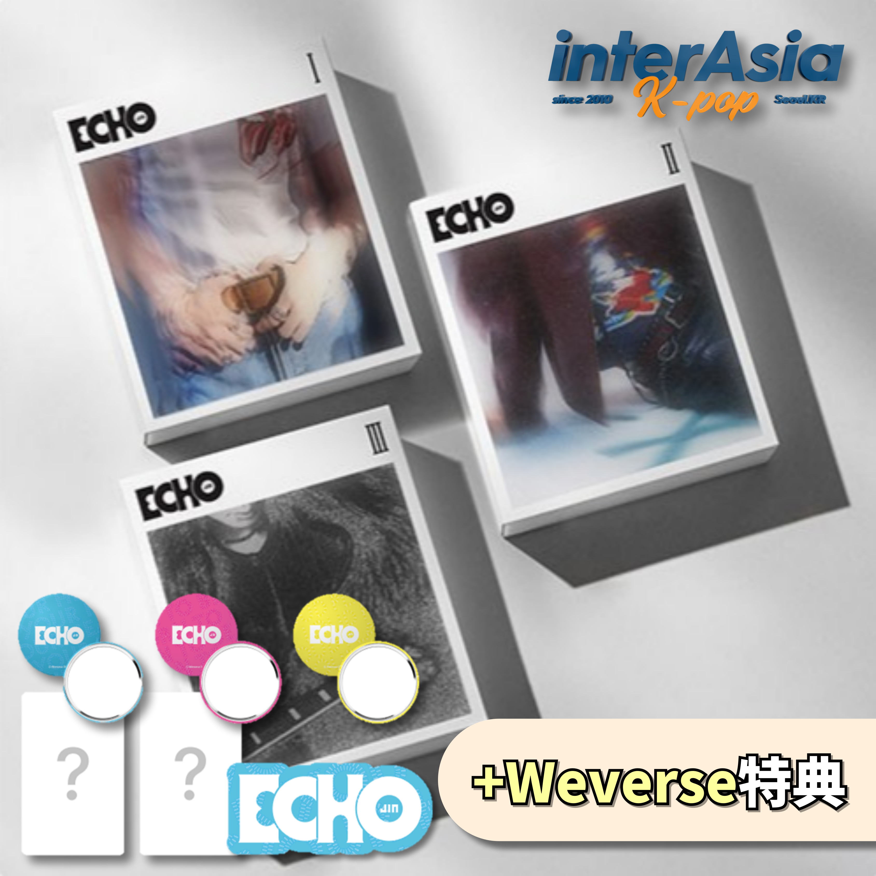 楽天市場】☆Weverse特典☆3種セット☆ JIN (BTS) - 「Echo」 一般盤
