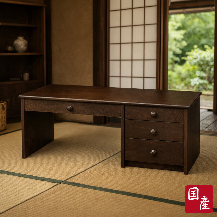 楽天市場】文机 和風 ローデスク 90cm幅 パソコンデスク ロータイプ