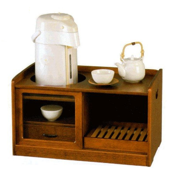 楽天市場】和風 ポットワゴン キャスター付き お座敷ワゴン 欅 和風