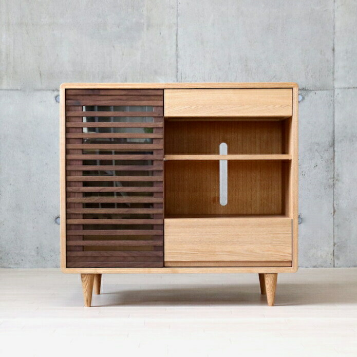 楽天市場】サイドボード AVラック キャビネット 北欧 無垢材 85 幅80cm