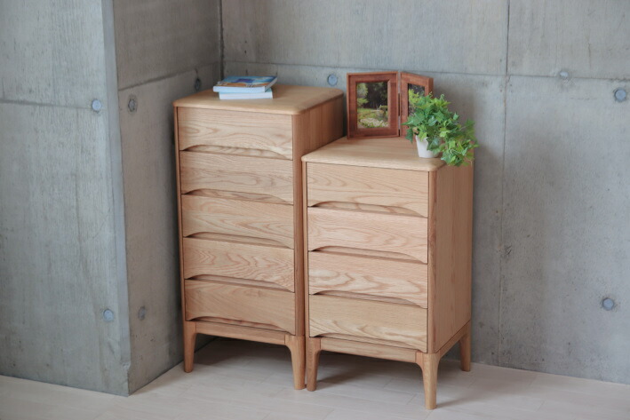 楽天市場】チェスト オーク無垢材 40cm 5段 タンス 幅40 高さ80 ～ 高