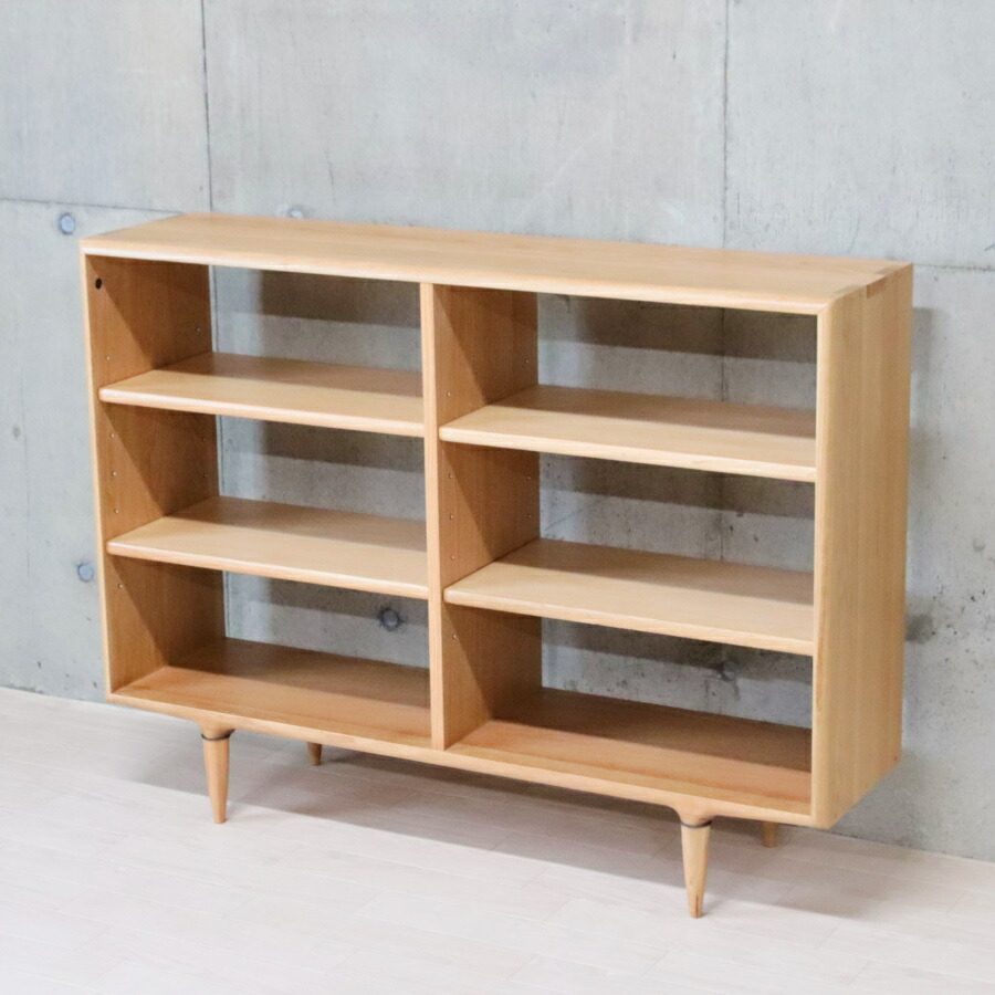 楽天市場】オープン棚 120 オーク 無垢材 飾り棚 ブックシェルフ 天然