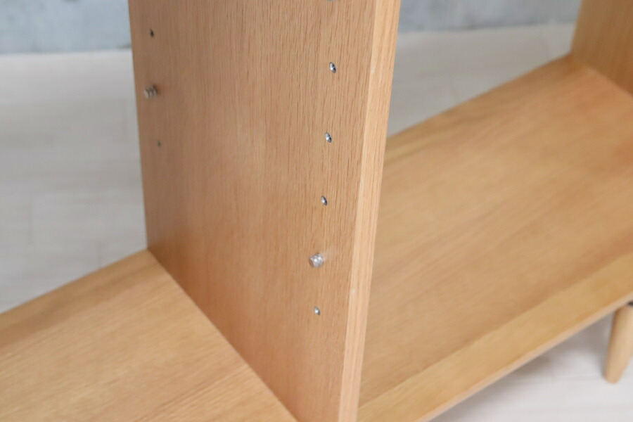 楽天市場】オープン棚 120 オーク 無垢材 飾り棚 ブックシェルフ 天然