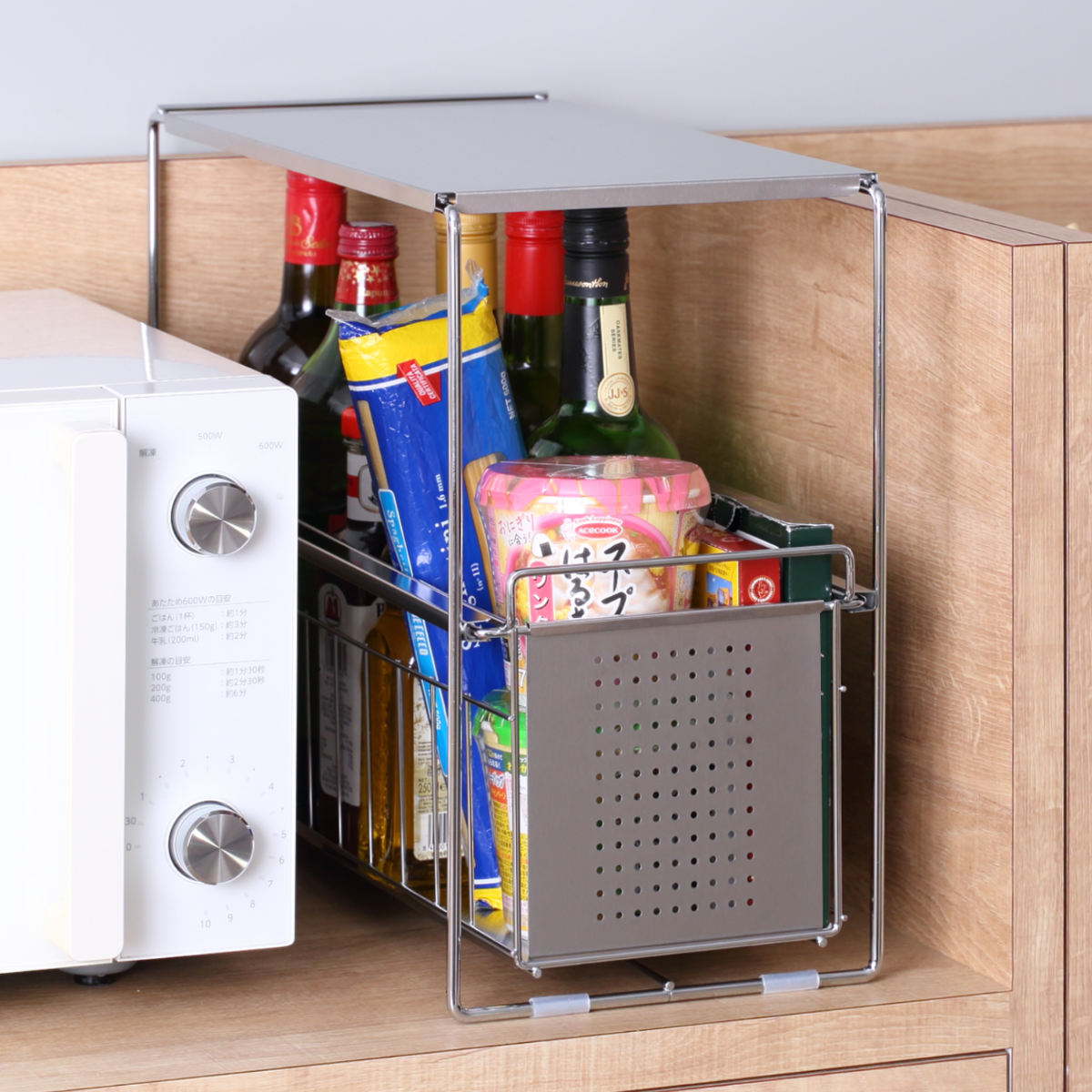 楽天市場】シンク下収納 シンク下スライド収納 1段 幅20cm （ シンク下