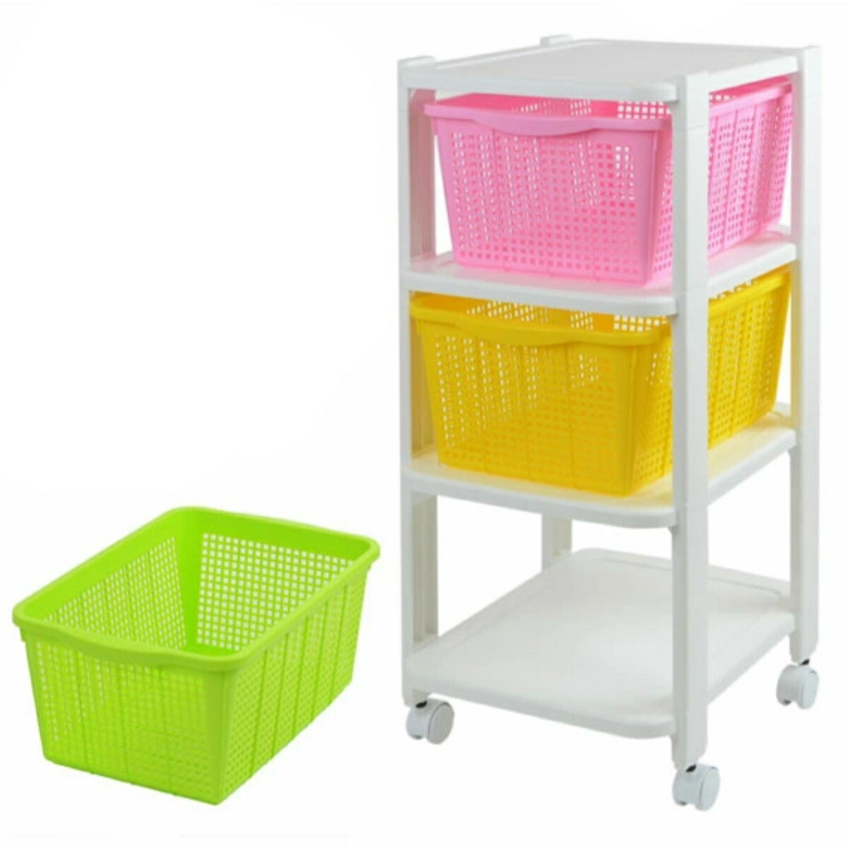 楽天市場】収納ラック 3段 引き出し 幅31×奥行43×高さ75cm カラフル