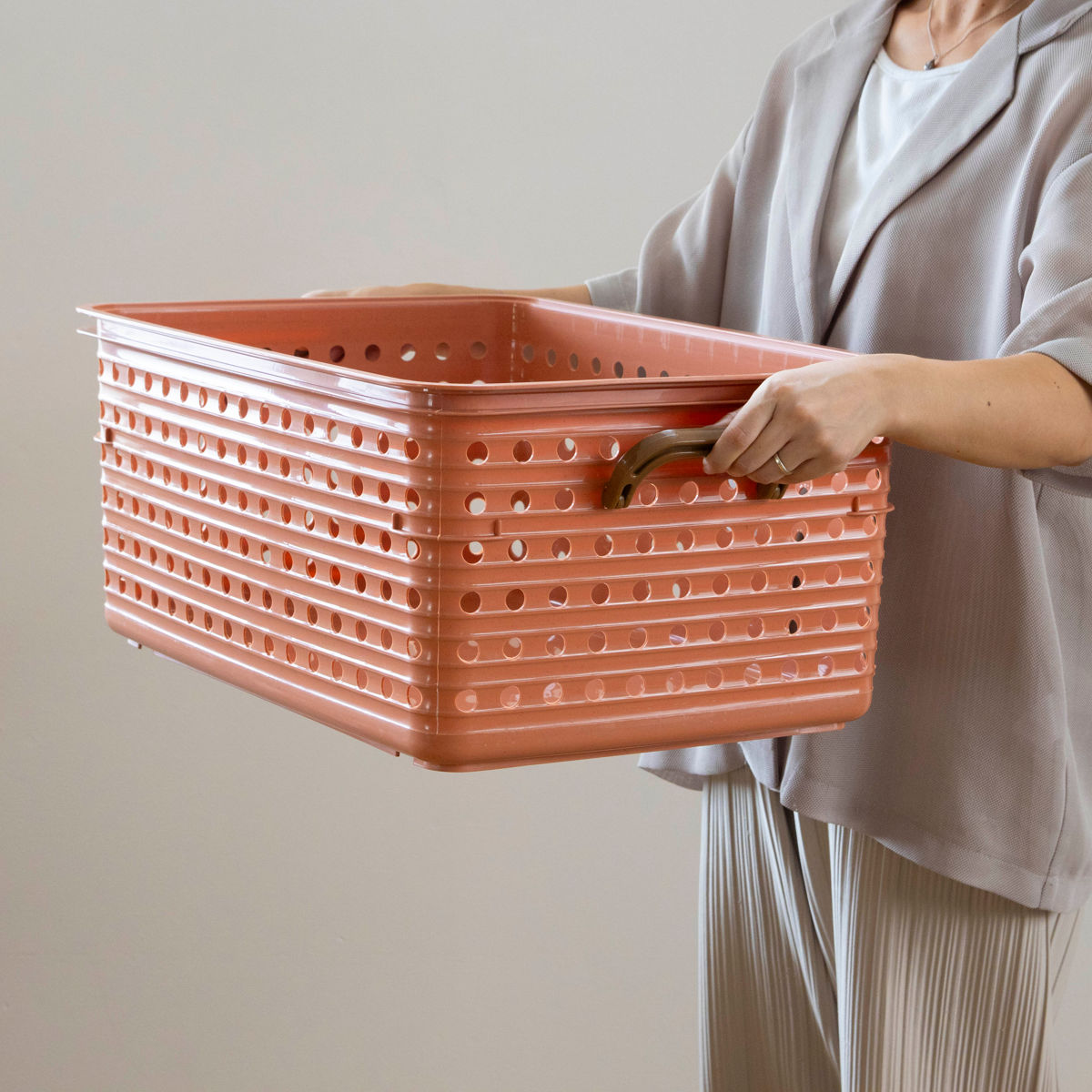 楽天市場】おもちゃ箱 幅87cm バスケットラック 2段 キャスター付き