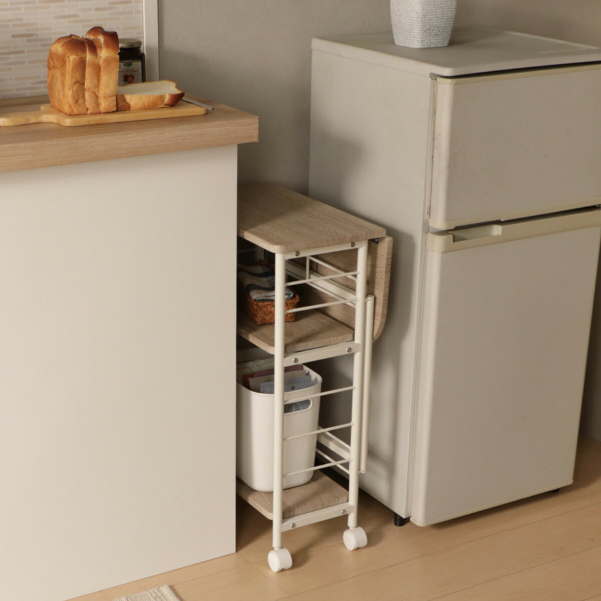 楽天市場】キッチンワゴン バタフライ天板 幅27・50cm Like Vintage