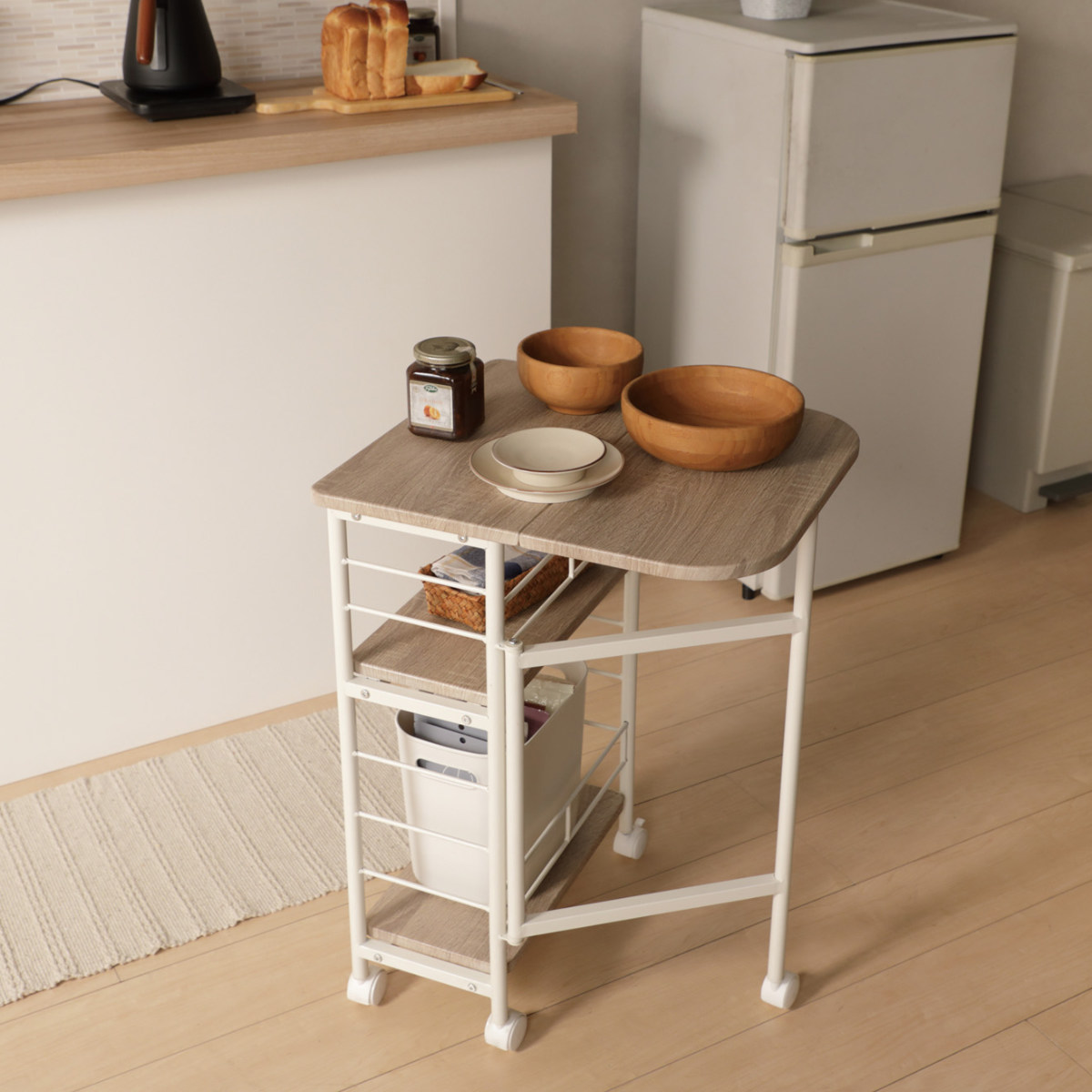 楽天市場】キッチンワゴン バタフライ天板 幅27・50cm Like Vintage