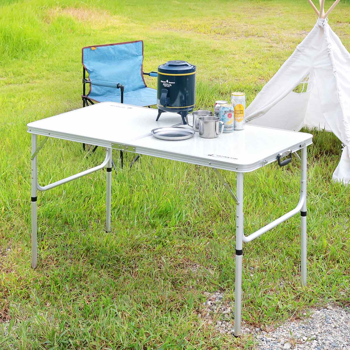 楽天市場】アウトドアテーブル 折りたたみ 120×60cm Mサイズ アルミ