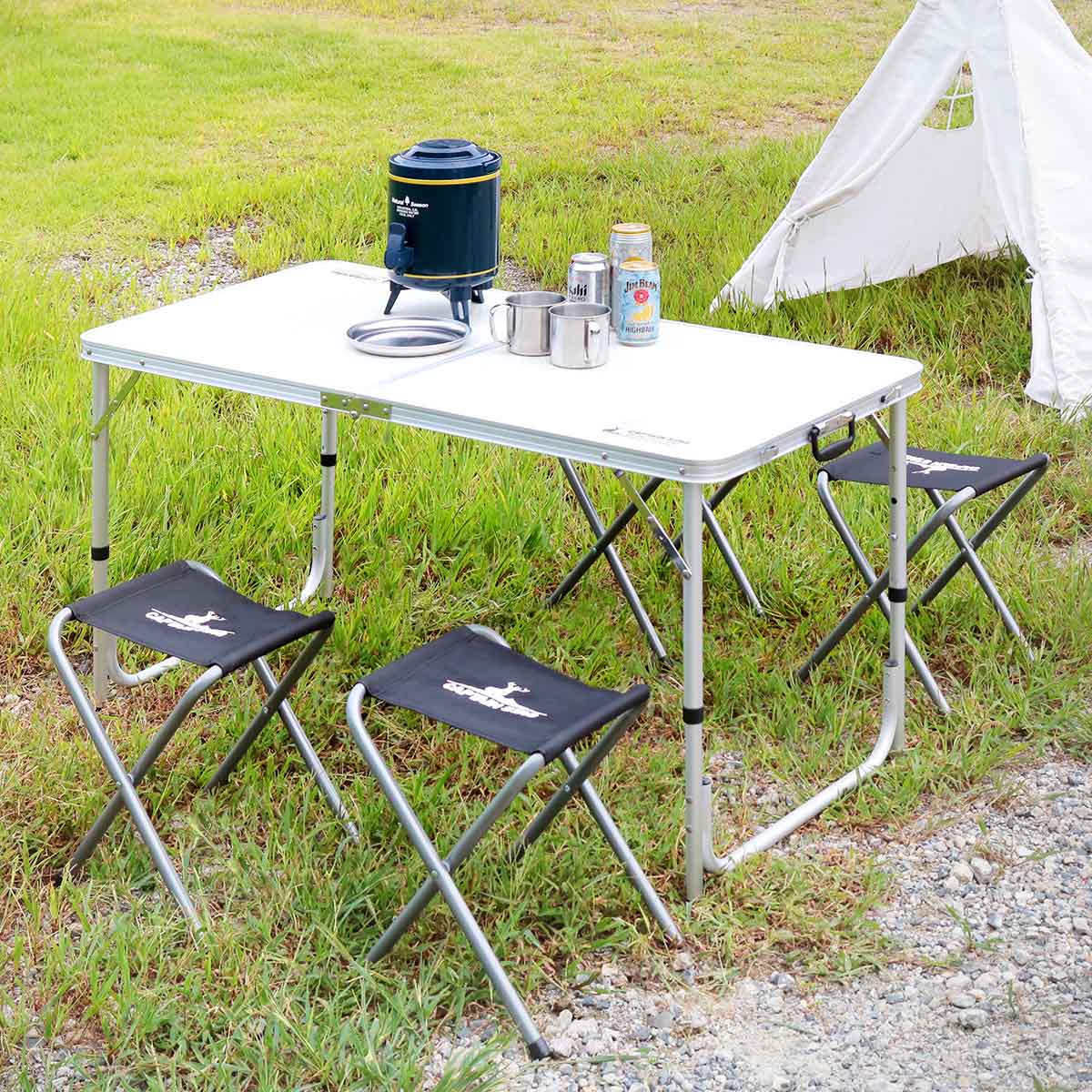 楽天市場】アウトドアテーブル 折りたたみ 4人用 テーブル・チェア