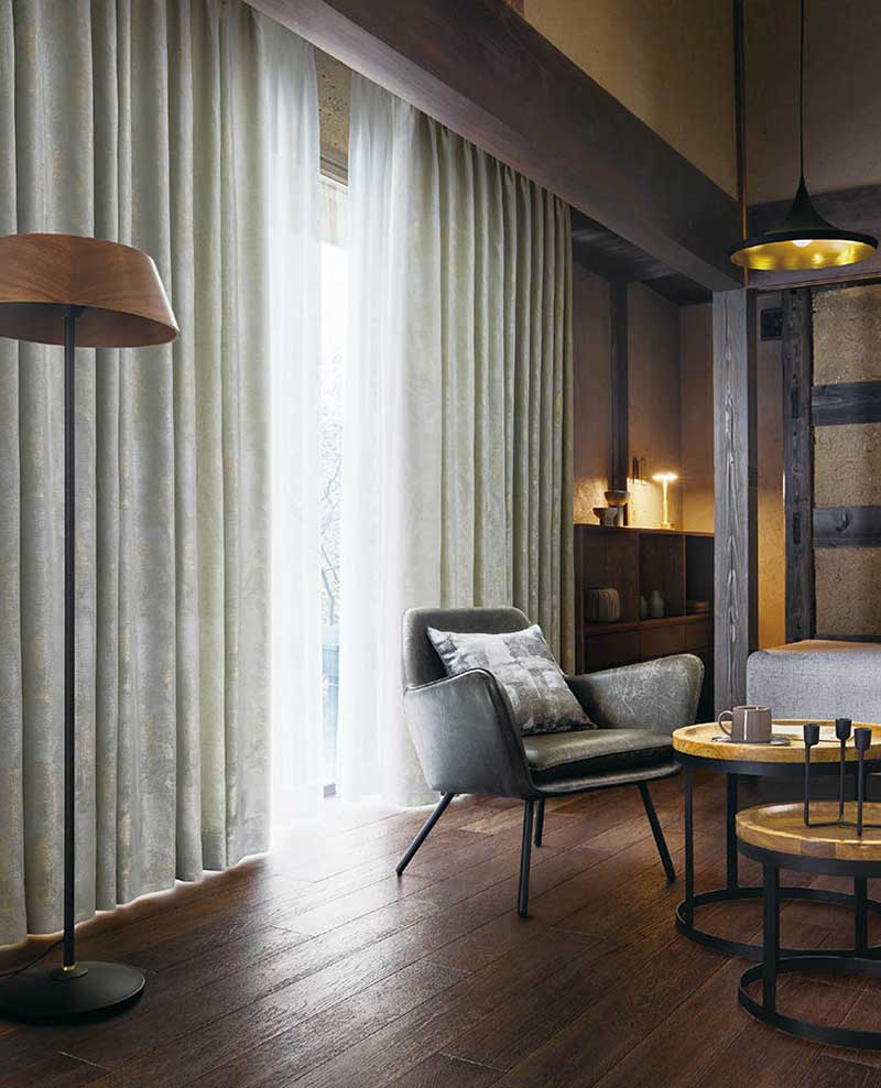 シンコール オーダーカーテン melodia JAPANESE アサギリ ML-1242