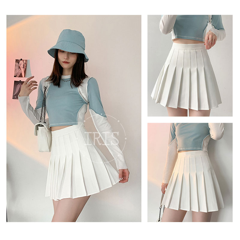 楽天市場】プリーツスカート ミニ 白 定番 体育祭 テニススカート