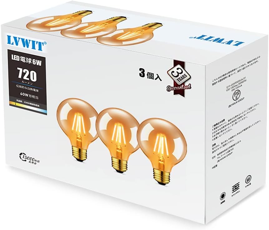 楽天市場】LED電球 フィラメント電球 E26口金 (6W) 60W形相当 720LM