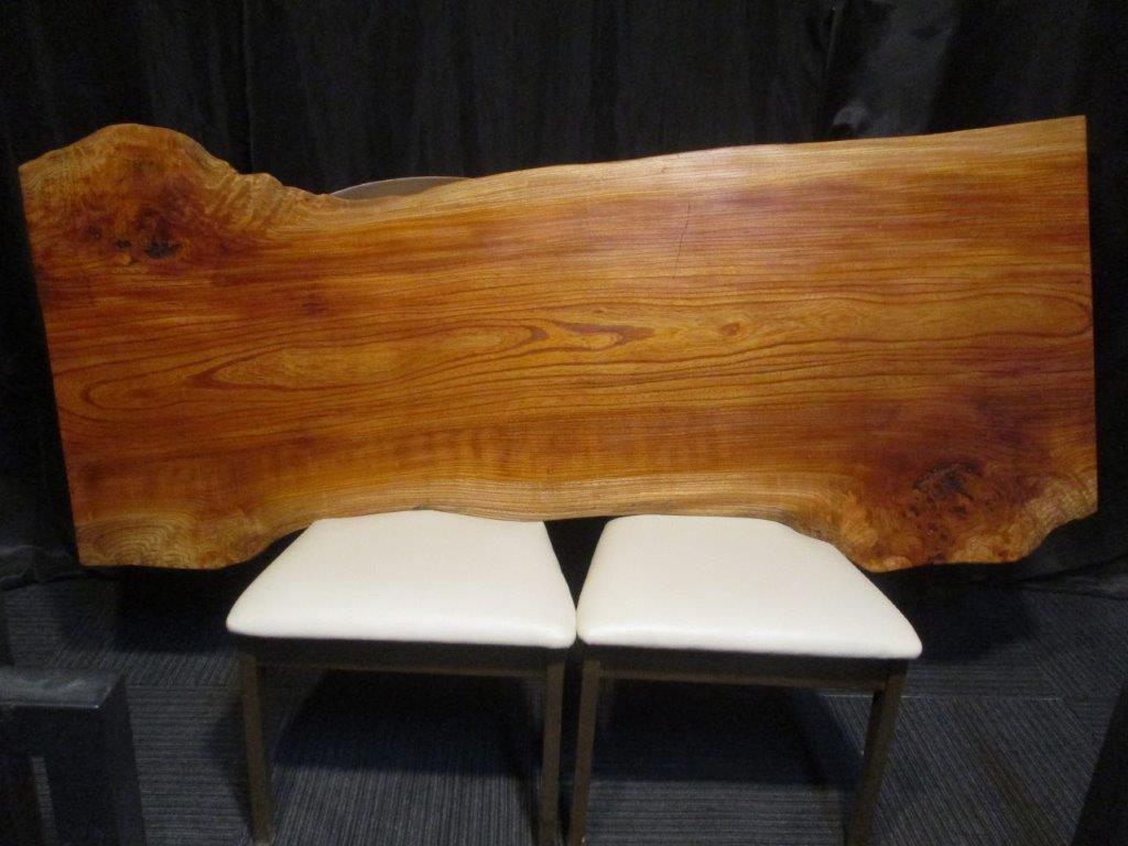 美品】欅一枚板✕金属黒脚 無垢 木製センターテーブル ブラウン 楽天