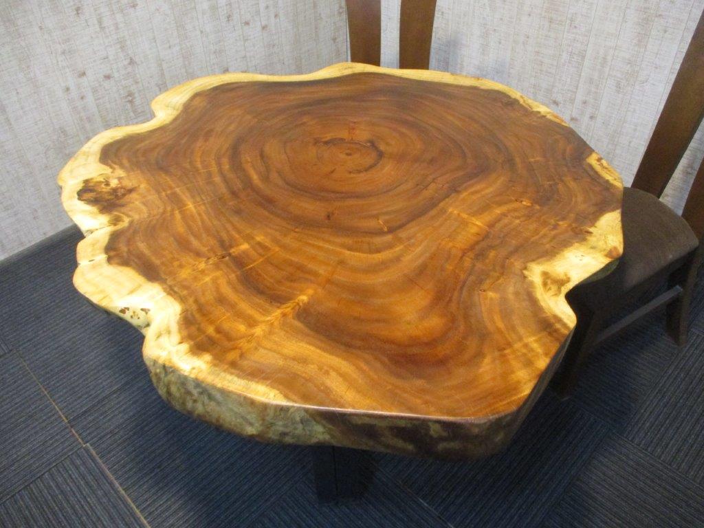 楽天市場】# 1120□ モンキーポッド 丸テーブル 輪切り 一枚板