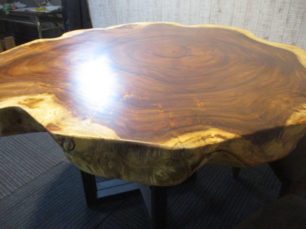 楽天市場】# 1120□ モンキーポッド 丸テーブル 輪切り 一枚板