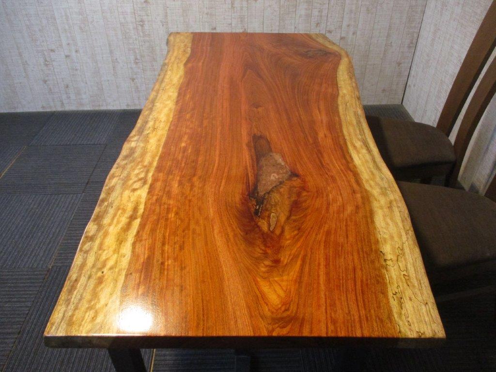 楽天市場】# 1129□ ブビンガ 一枚板 ダイニングテーブル ローテーブル