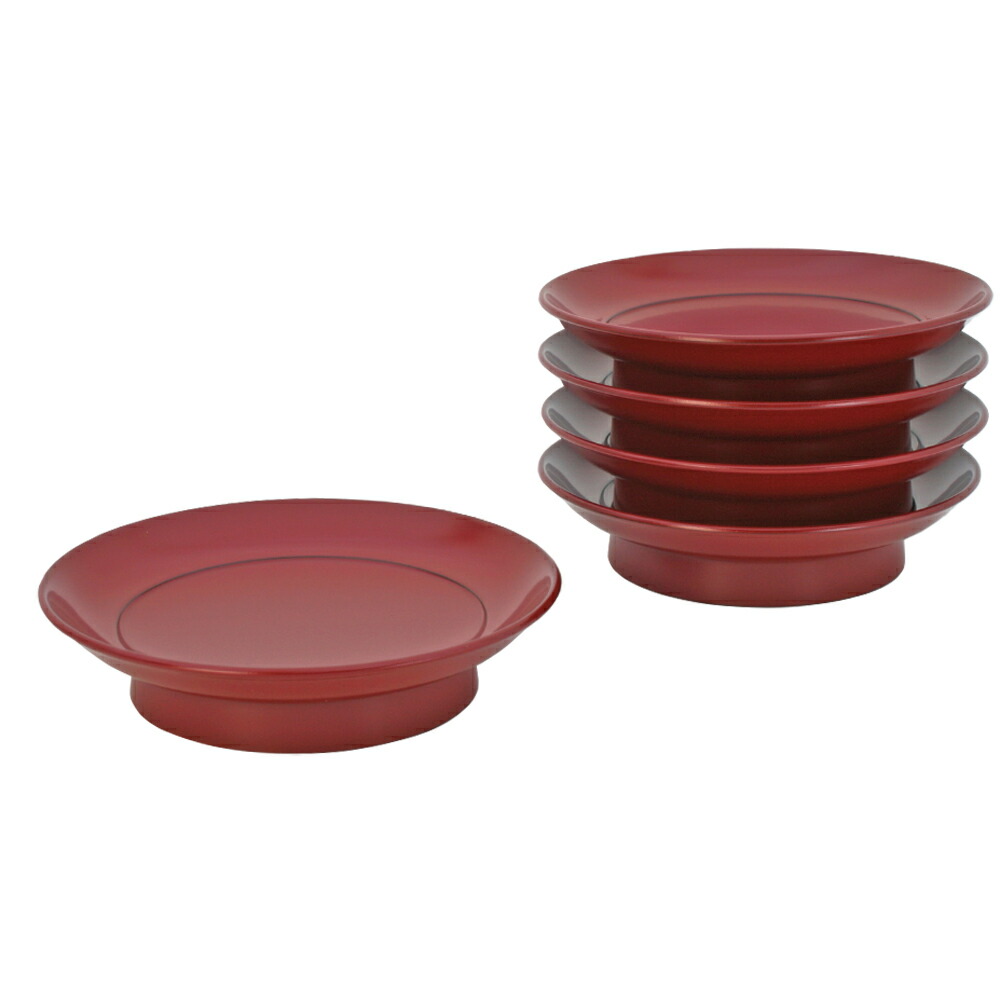 楽天市場】越前塗 古代朱椿皿 5枚組（木箱入） [本漆・取り皿・小皿