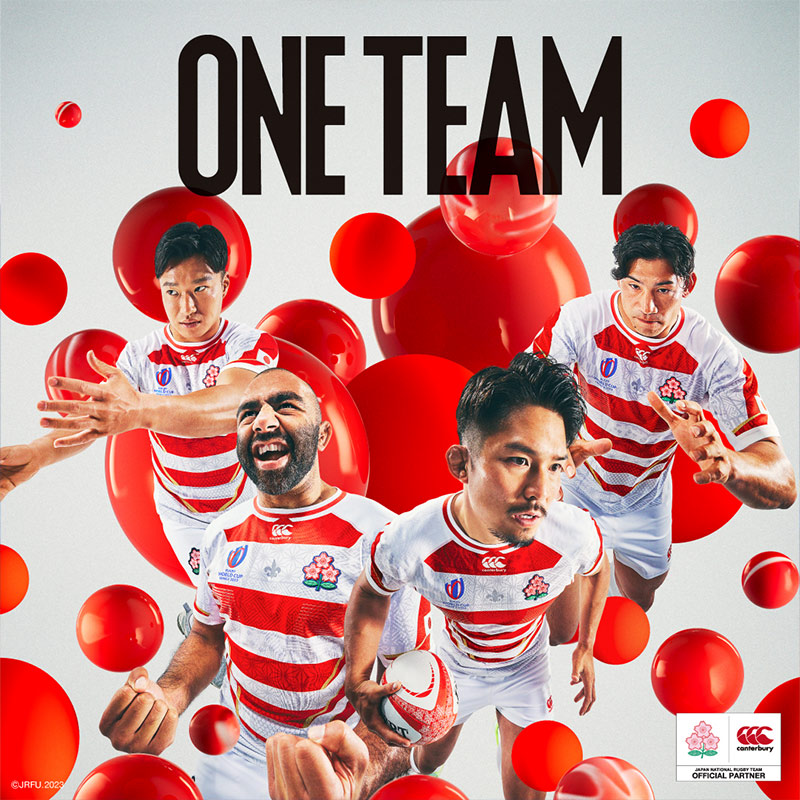 日本代表ラグビー背中ビッグロゴ日本製ナイロンパーカ（桜