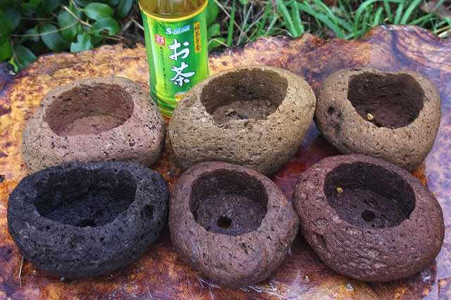 楽天市場】薩摩産 軽石鉢 6ヶ組(小) 【苔盆栽】【山野草鉢】【多肉植物