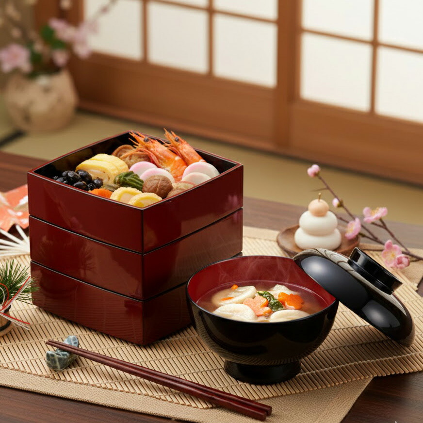 楽天市場】重箱 3段 胴張 6.5寸｜お正月・おせちに木製漆塗りの三段