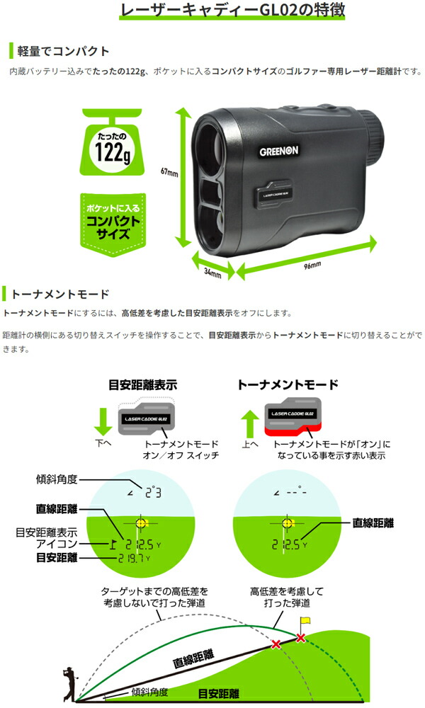 楽天市場】♪【23年モデル】グリーンオン レーザーキャディー GL02