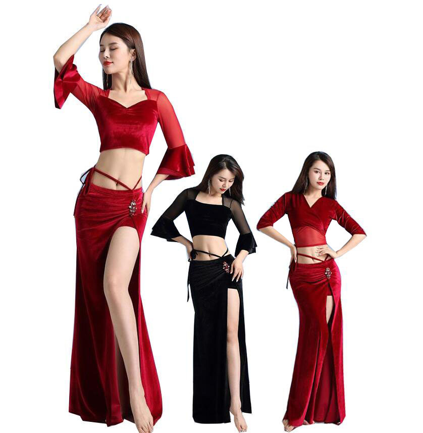楽天市場】ベリーダンス衣装 上下セットアップ 秋冬新作 ベルベット