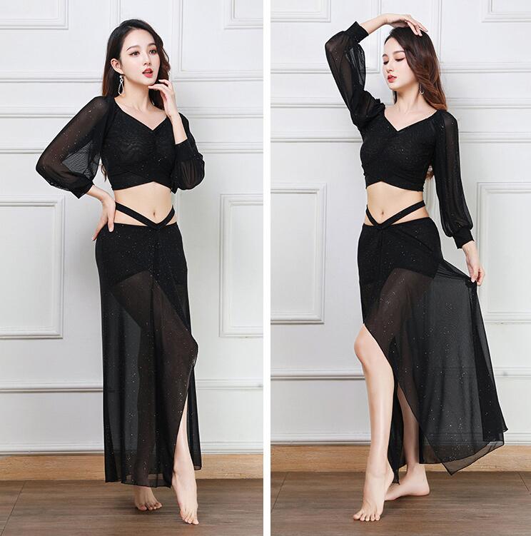 楽天市場】ベリーダンス 衣装セットアップ 新作 長袖 ロングスカート