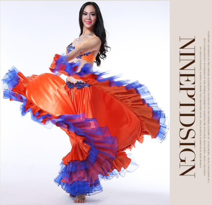 楽天市場】フラメンコ スカート ロング丈 裾フリル 広がる ダンス用