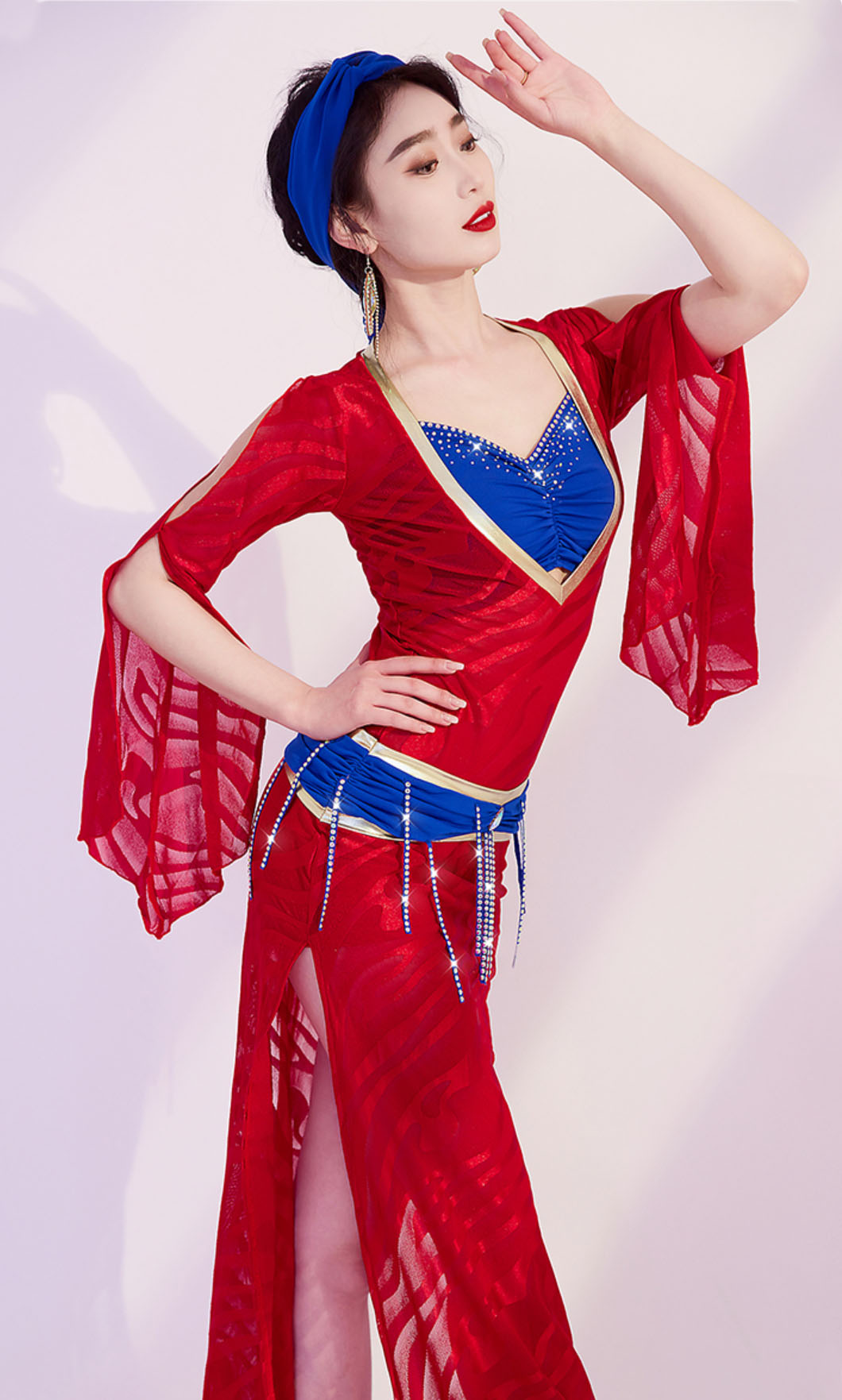 楽天市場】ベリーダンス衣装4点セット レディース ベリーダンス